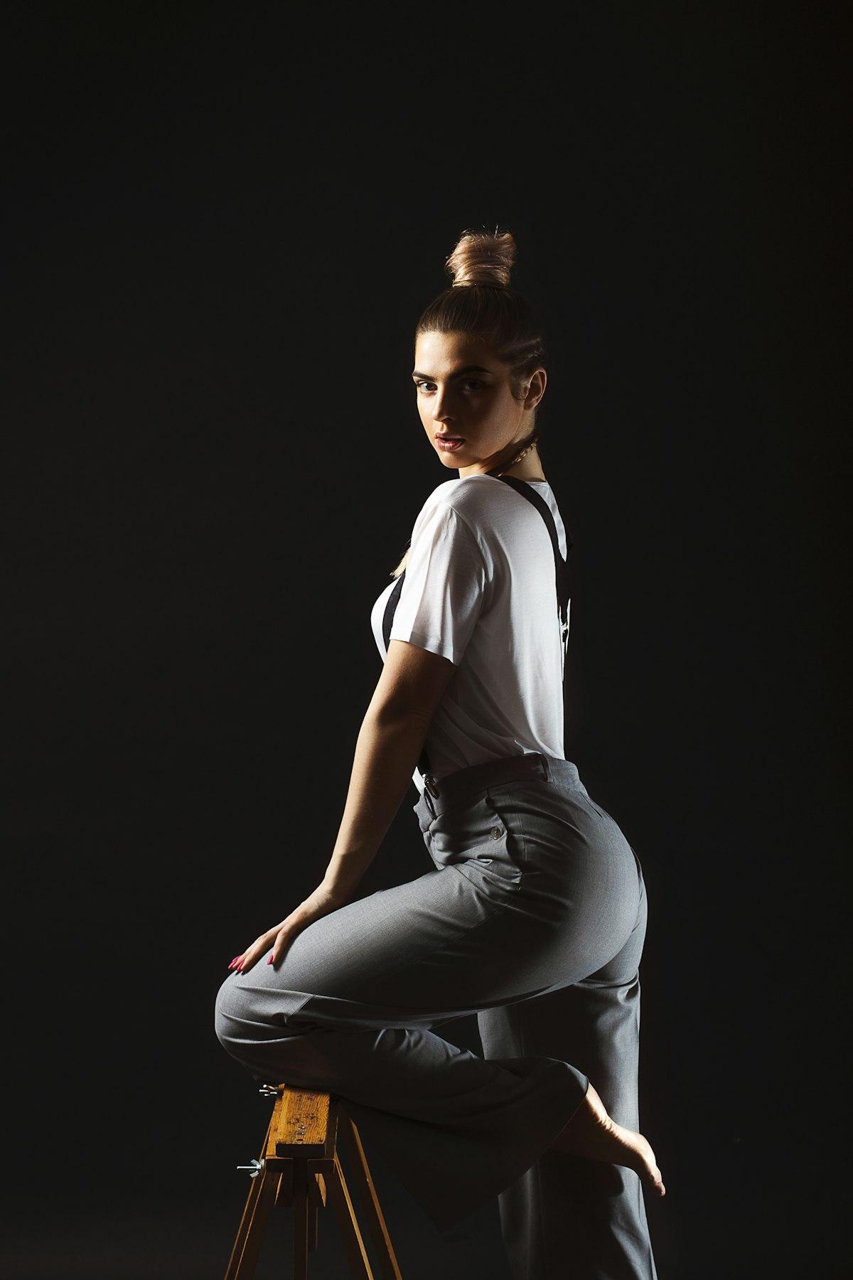 Editorial figure in studio light